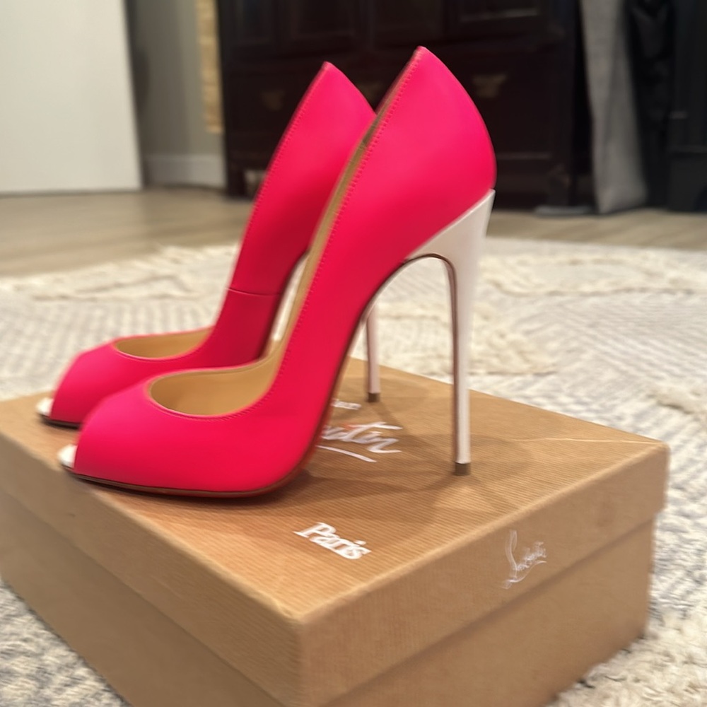 Christian Louboutin Youpi 120 - Fushia/White - Picture 2 of 6